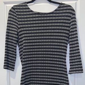 Gray/Black Striped Dress